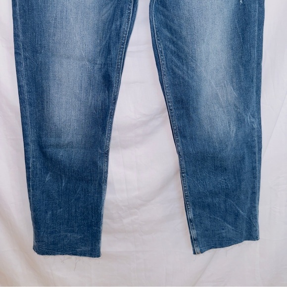 LOFT Dark Wash Denim High Rise Straight Leg Cropped Jean size 6/26 - Picture 4 of 7